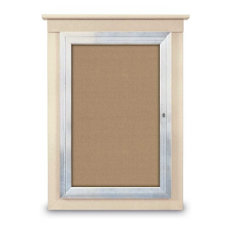 United Visual Products Single Door Enclosed Letterboard, 60"x42 UV1306TB-BRONZE-BURGUN